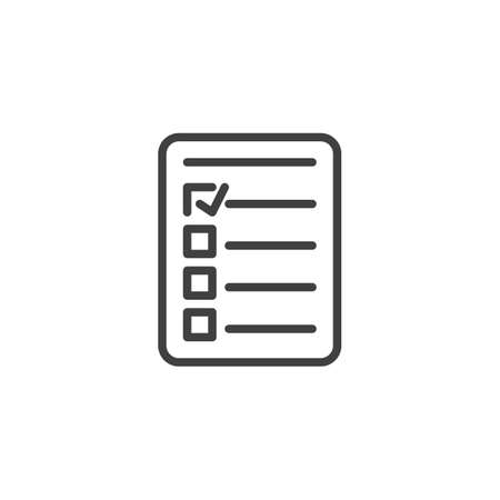 Wish list line iconのイラスト素材