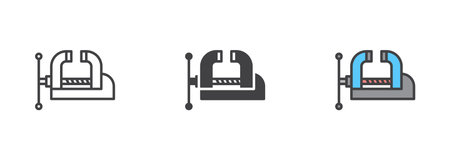 Carpenter clamp iconのイラスト素材