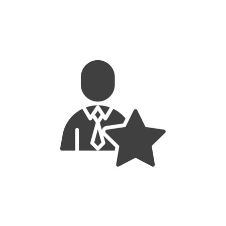 Leadership person vector iconのイラスト素材