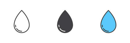 Water drop iconのイラスト素材