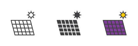 Solar panel iconのイラスト素材
