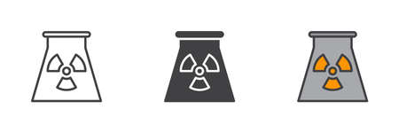 Nuclear power plant iconのイラスト素材
