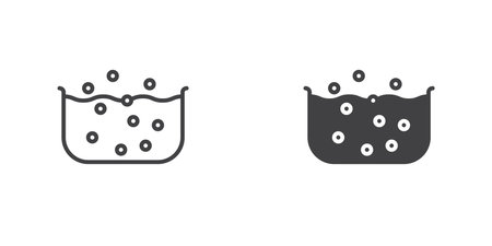 Washbowl with bubbles iconのイラスト素材