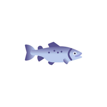 Salmon fish flat icon