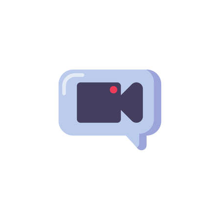Video call flat iconのイラスト素材