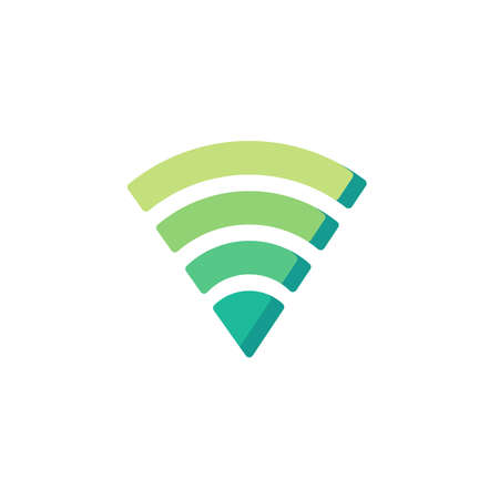 Wifi signal flat iconのイラスト素材