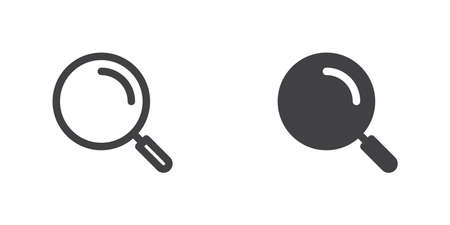 Magnifying glass iconのイラスト素材