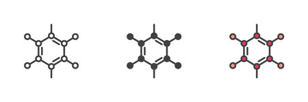 Chemical molecular structure iconのイラスト素材