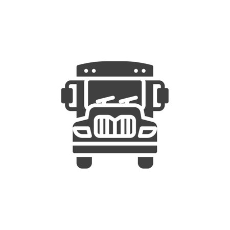 School bus vector iconのイラスト素材