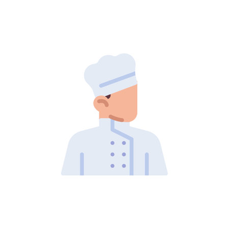 Cook avatar flat iconのイラスト素材