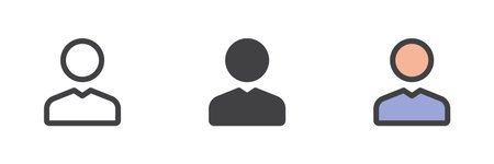 User avatar different style icon set