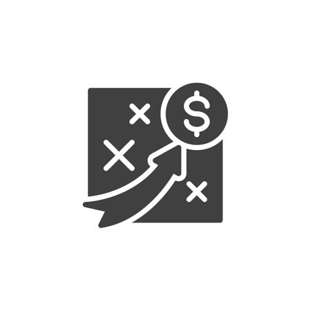 Investment strategy vector iconのイラスト素材