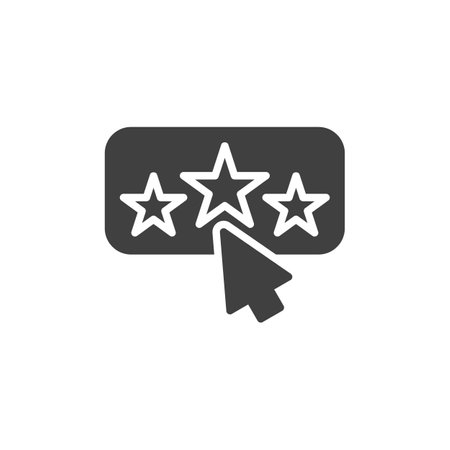 Cursor clicking rating stars vector iconのイラスト素材