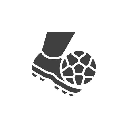 Soccer boots and ball vector iconのイラスト素材