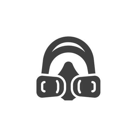 Respirator mask vector iconのイラスト素材