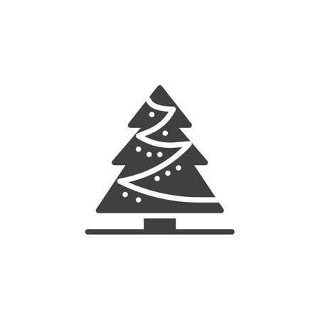 Xmas tree vector iconのイラスト素材