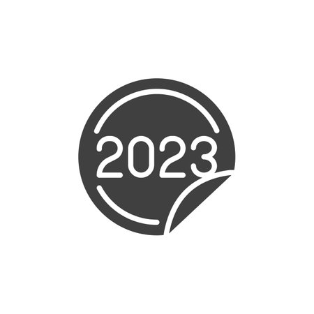 2023 sticker vector iconのイラスト素材