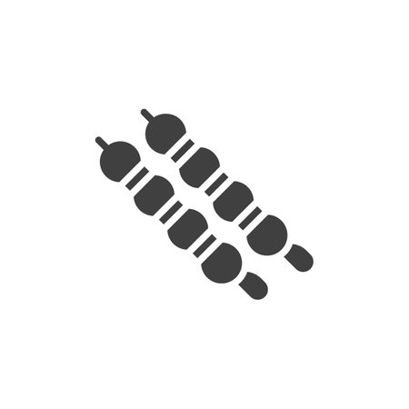 BBQ skewers vector iconのイラスト素材