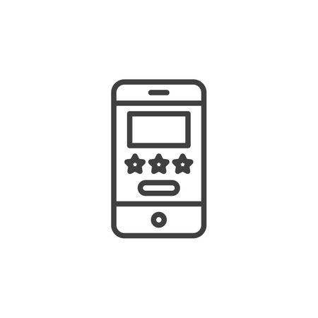 Online hotel booking line iconのイラスト素材
