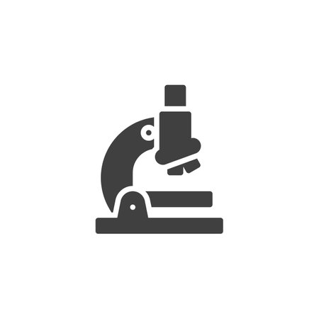 Laboratory microscope vector icon