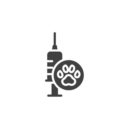 Pet vaccine vector iconのイラスト素材