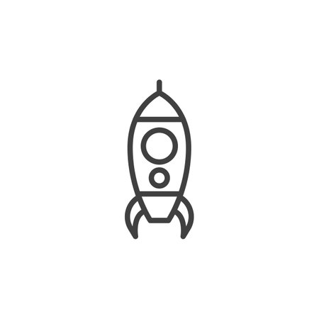 Rocket toy line iconのイラスト素材
