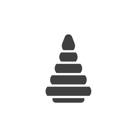 Pyramid toy vector iconのイラスト素材