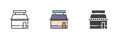 Grocery store different style icon setのイラスト素材