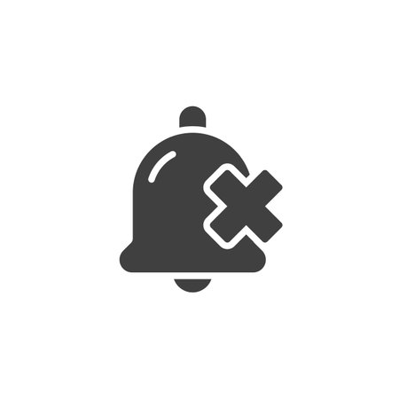 Alarm bell mute vector iconのイラスト素材