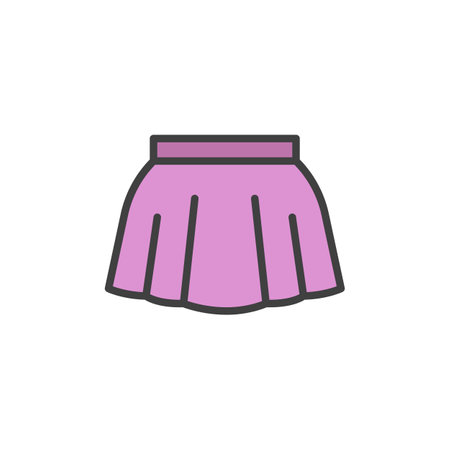 Summer skirt filled outline iconのイラスト素材