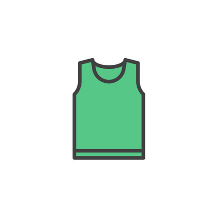 Sleeveless shirt filled outline iconのイラスト素材