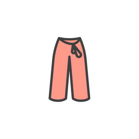 Summer pants filled outline iconのイラスト素材