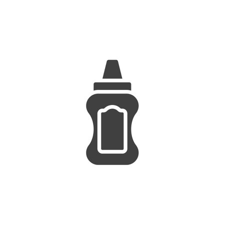 Ketchup bottle vector iconのイラスト素材