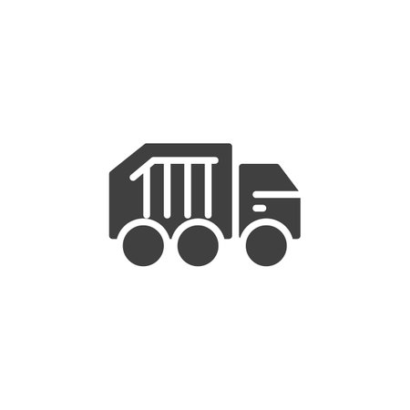 Garbage truck vector iconのイラスト素材