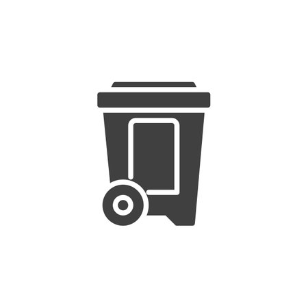 Wheelie bin vector iconのイラスト素材