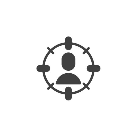 Customer target vector iconのイラスト素材