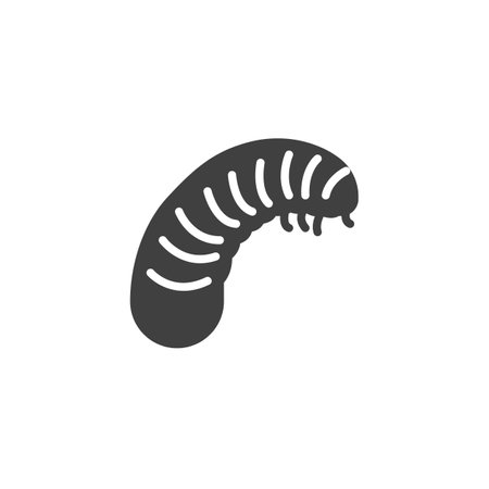 Larva insect vector iconのイラスト素材