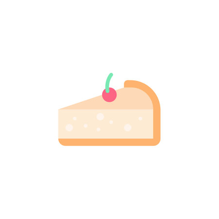 Cheesecake flat iconのイラスト素材