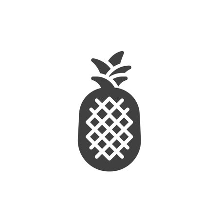 Pineapple fruit vector iconのイラスト素材