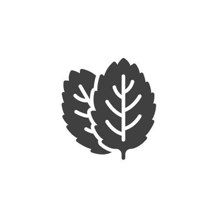 Mint herb vector iconのイラスト素材