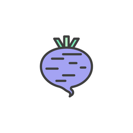 Beetroot filled outline iconのイラスト素材