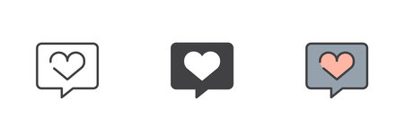Like notification different style icon set