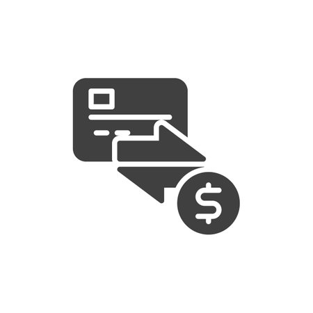 Money transfer vector icon. filled flat sign for mobile concept and web design. Electronic funds transfer glyph icon. Symbol, logo illustration. Vector graphicsのイラスト素材