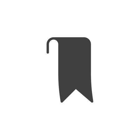 Bookmark vector icon. filled flat sign for mobile concept and web design. Bookmark glyph icon. Symbol, logo illustration. Vector graphicsのイラスト素材