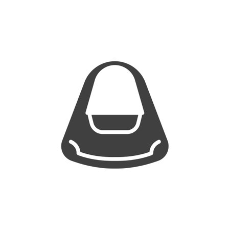 Stylish handbag vector icon. filled flat sign for mobile concept and web design. Woman Handbag glyph icon. Symbol, logo illustration. Vector graphicsのイラスト素材