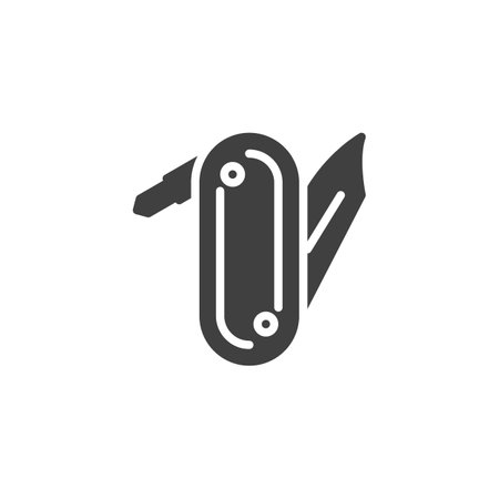 Folding knife vector icon. filled flat sign for mobile concept and web design. Multi-tool knife...