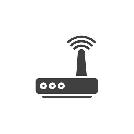 Network Access Point vector icon. filled flat sign for mobile concept and web design. Internet access point glyph icon. Wifi symbol, logo illustration. Vector graphicsのイラスト素材