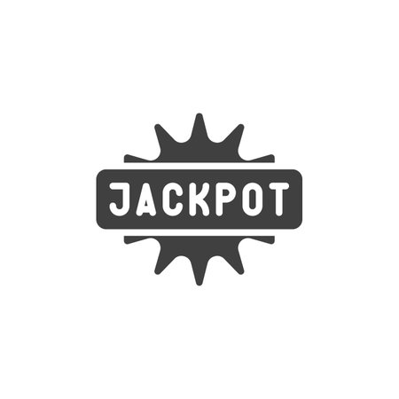 Jackpot prize vector icon. filled flat sign for mobile concept and web design. Jackpot symbol glyph...