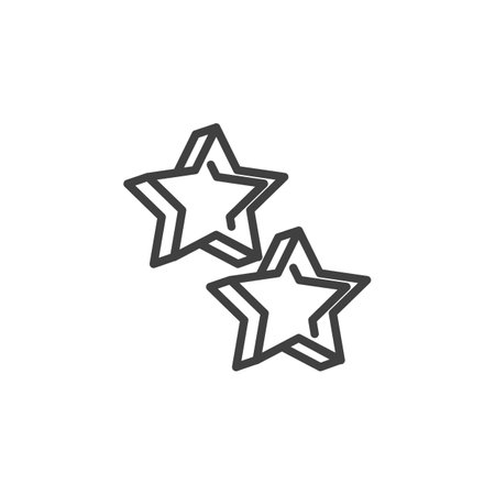 Star shape cookie cutter line icon. Linear style sign for mobile concept and web design. Cookie...