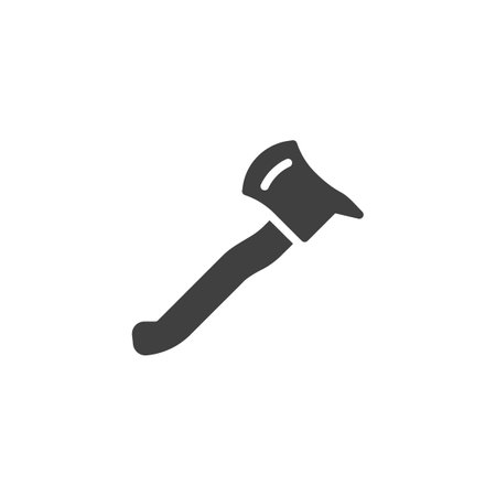 Firefighting axe vector icon. filled flat sign for mobile concept and web design. Fire Axe glyph icon. Symbol, logo illustration. Vector graphicsのイラスト素材